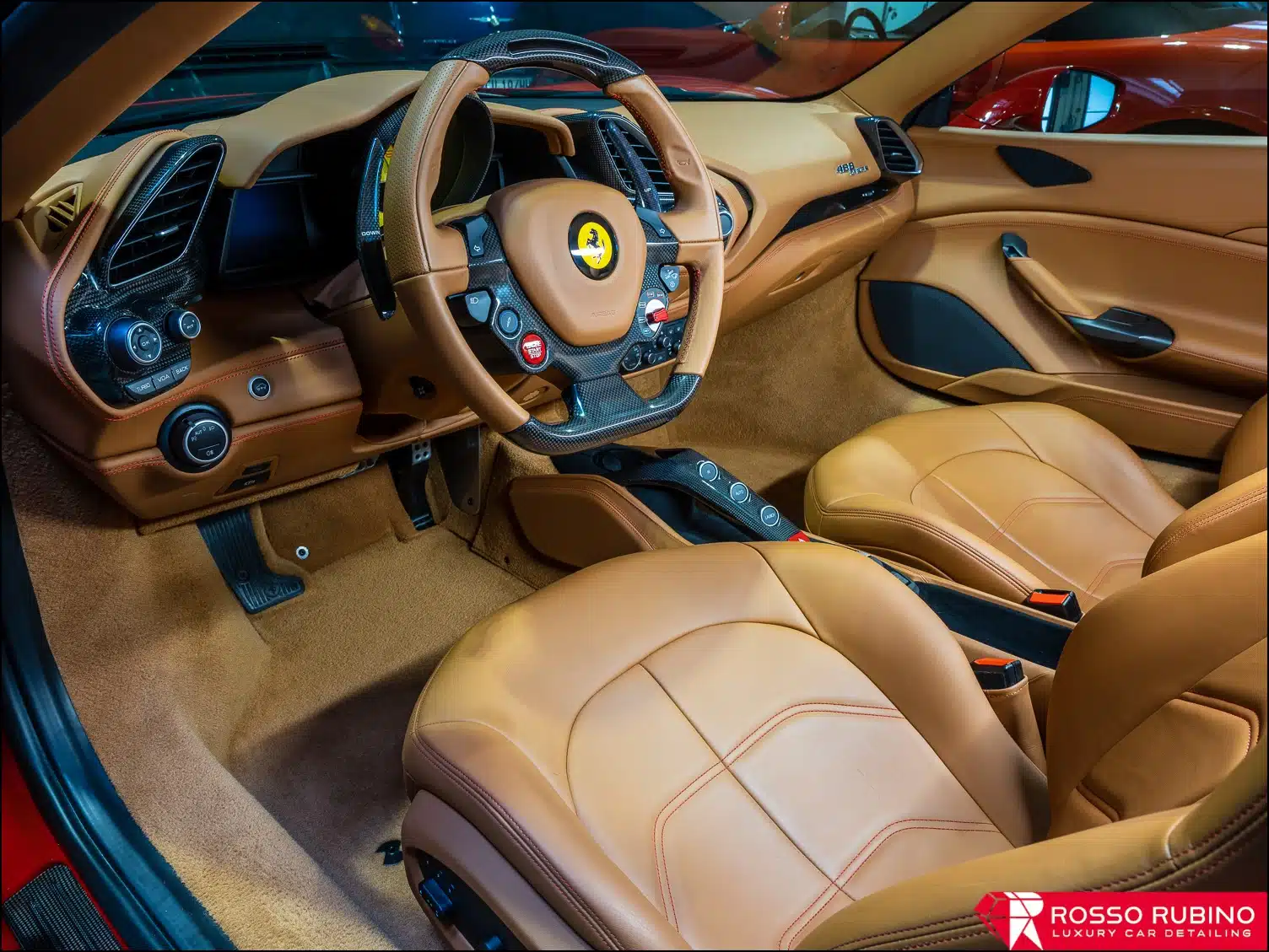 Ferrari 488 GTB 44 rosso rubino car detailing 488 pellicole ppf paint protection film 003