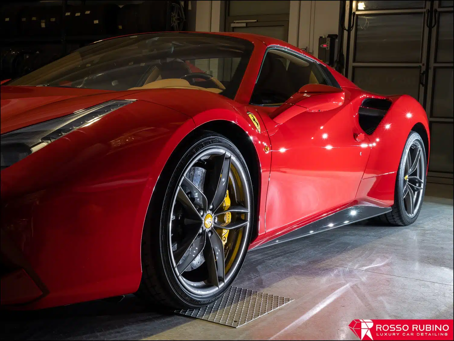 Ferrari 488 GTB 32 rosso rubino car detailing 488 pellicole ppf paint protection film 008