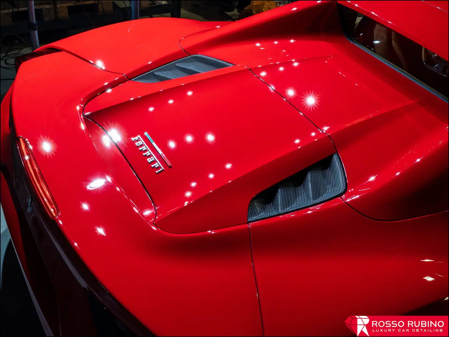 Ferrari 488 GTB 34 rosso rubino car detailing 488 pellicole ppf paint protection film 009