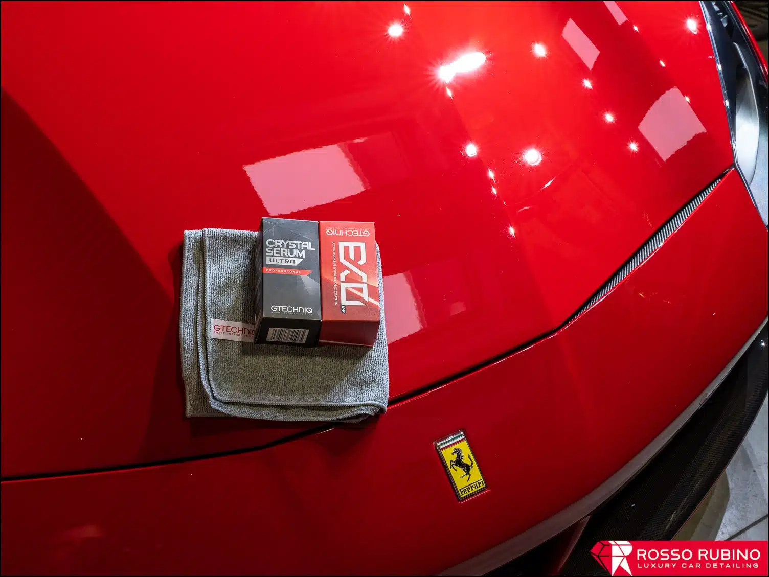Ferrari 488 GTB 31 rosso rubino car detailing 488 pellicole ppf paint protection film 011