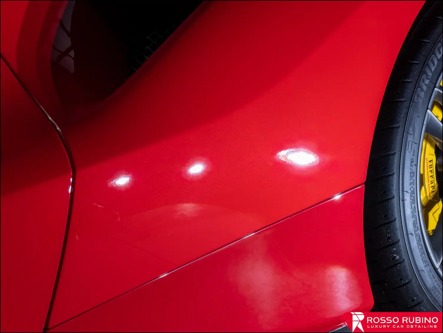 Ferrari 488 GTB 4 rosso rubino car detailing 488 pellicole ppf paint protection film 012