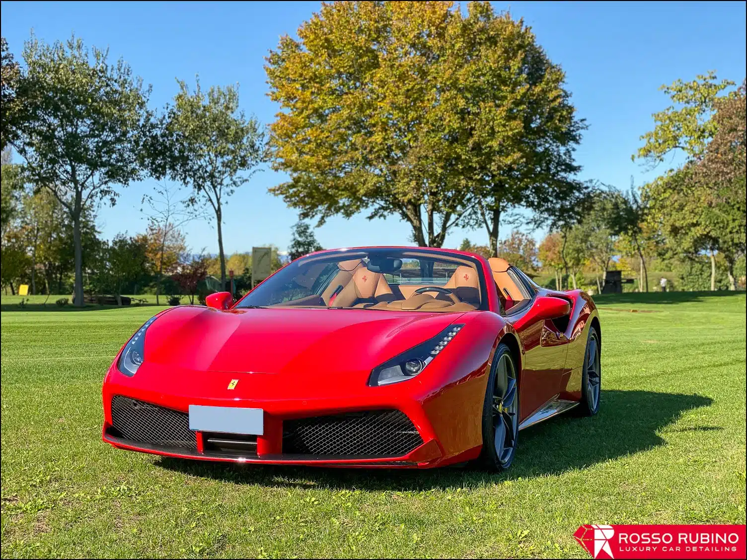 Ferrari 488 GTB 57 rosso rubino car detailing 488 pellicole ppf paint protection film 022