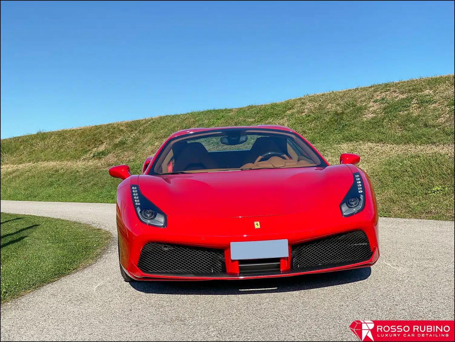 Ferrari 488 GTB 59 rosso rubino car detailing 488 pellicole ppf paint protection film 024