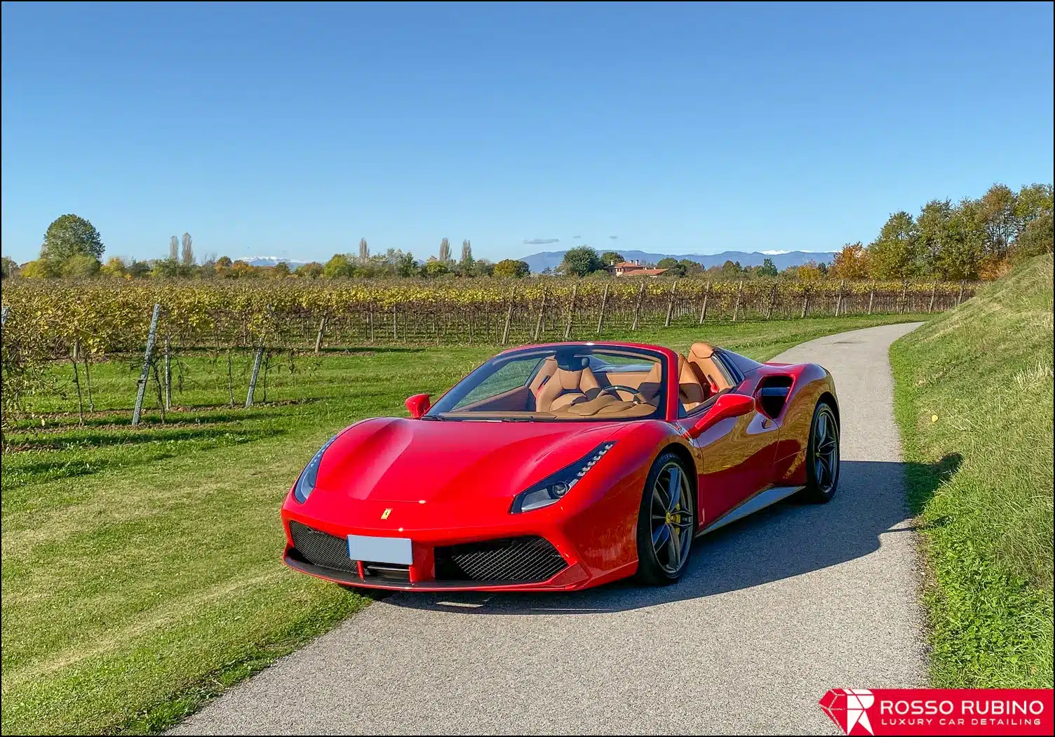 Ferrari 488 GTB 60 rosso rubino car detailing 488 pellicole ppf paint protection film 025