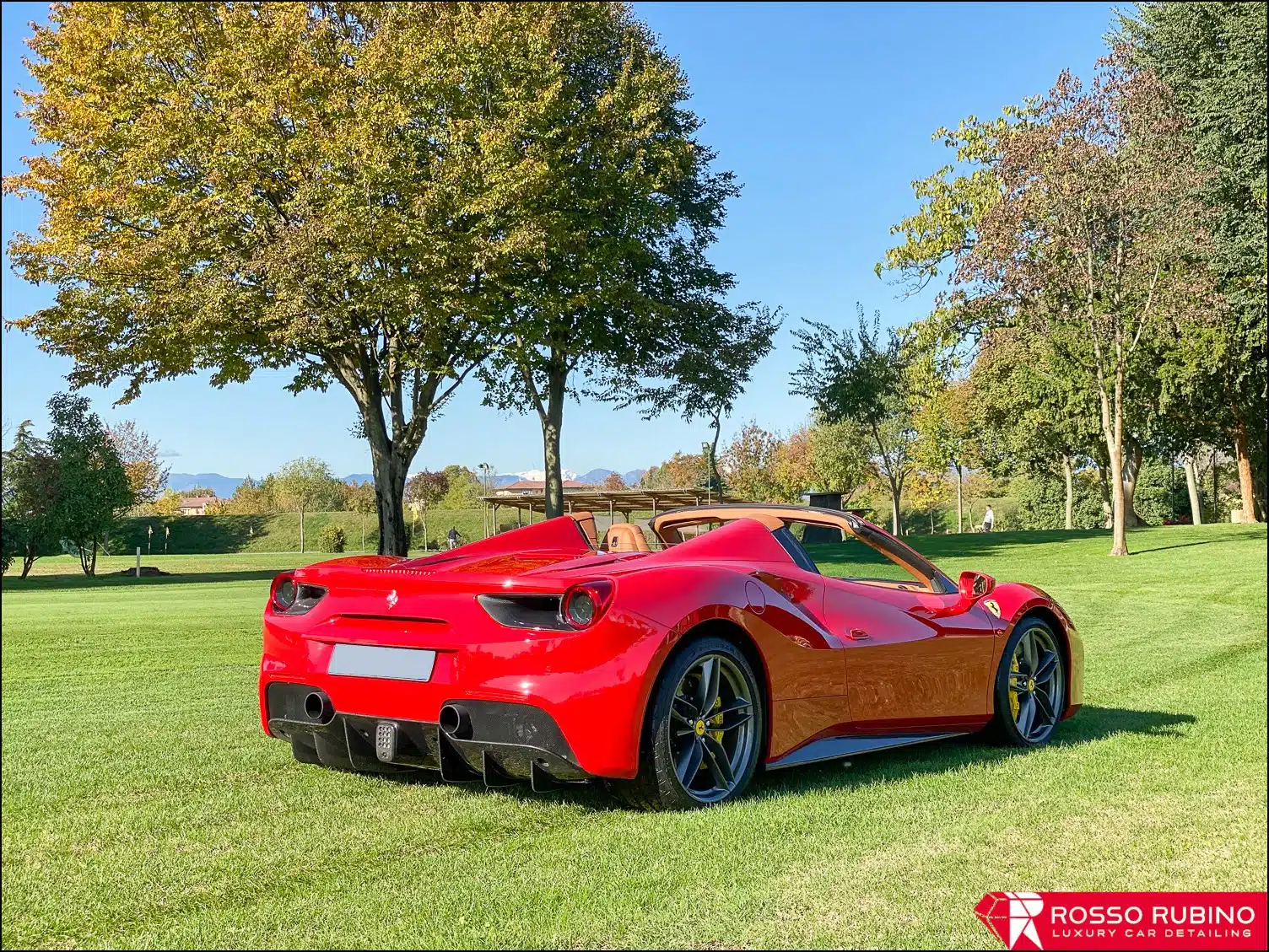Ferrari 488 GTB 61 rosso rubino car detailing 488 pellicole ppf paint protection film 026