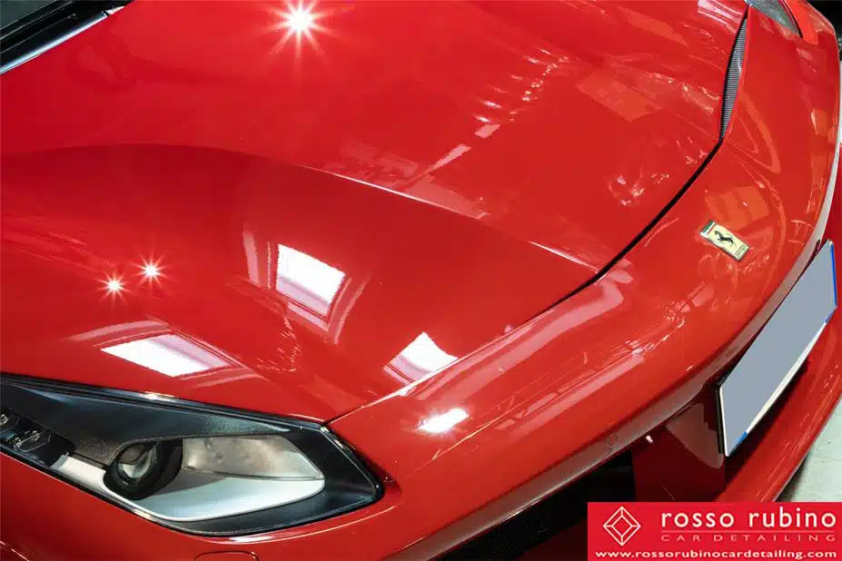 Ferrari 488 GTB 24 rosso rubino car detailing 488 pellicole ppf paint protection film 030b