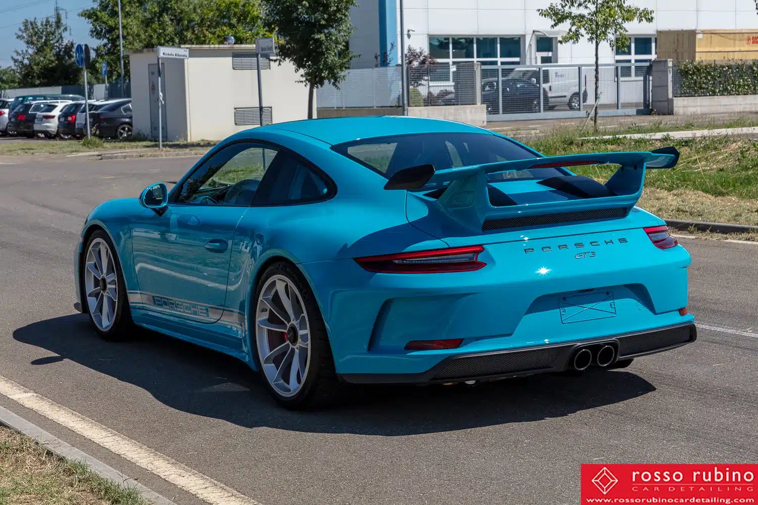 Porsche GT3 991 53 rosso rubino car detailing gt3 pellicole ppf paint protection film 026