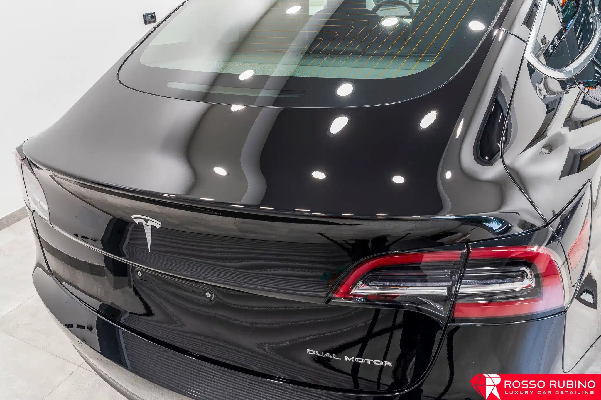 Tesla Model 3 44 rosso rubino car detailing pellicole ppf paint protection film 017