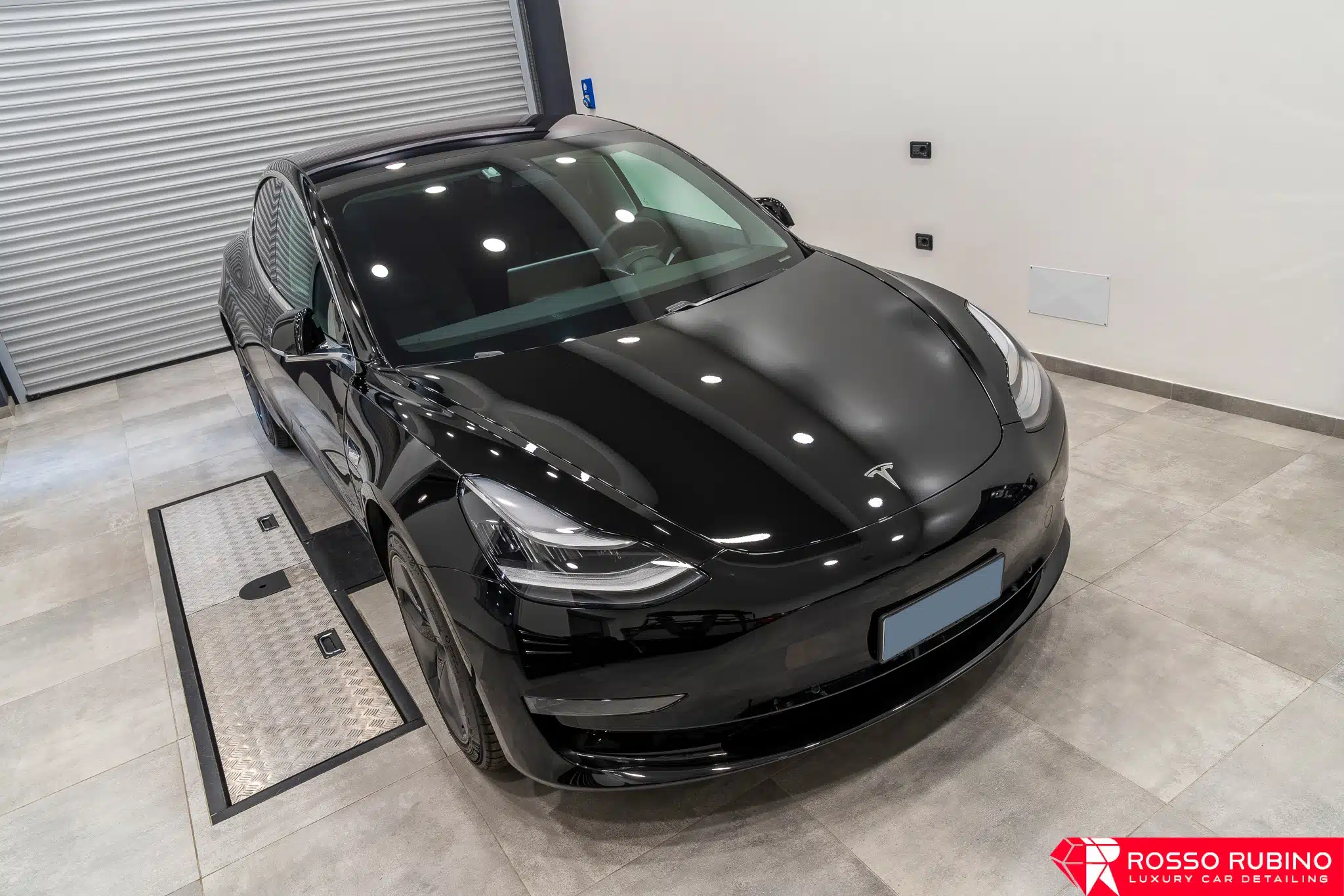Tesla Model 3 41 rosso rubino car detailing pellicole ppf paint protection film 019